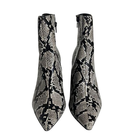Jeffrey Campbell Raven Snake Print Heel Booties Size 8,5 M - Picture 4 of 9